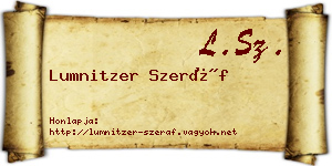 Lumnitzer Szeráf névjegykártya